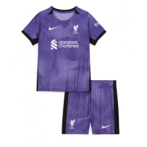 Liverpool Koszulka Trzecich Dziecięca 2023-24 Krótki Rękaw (+ Krótkie spodenki)